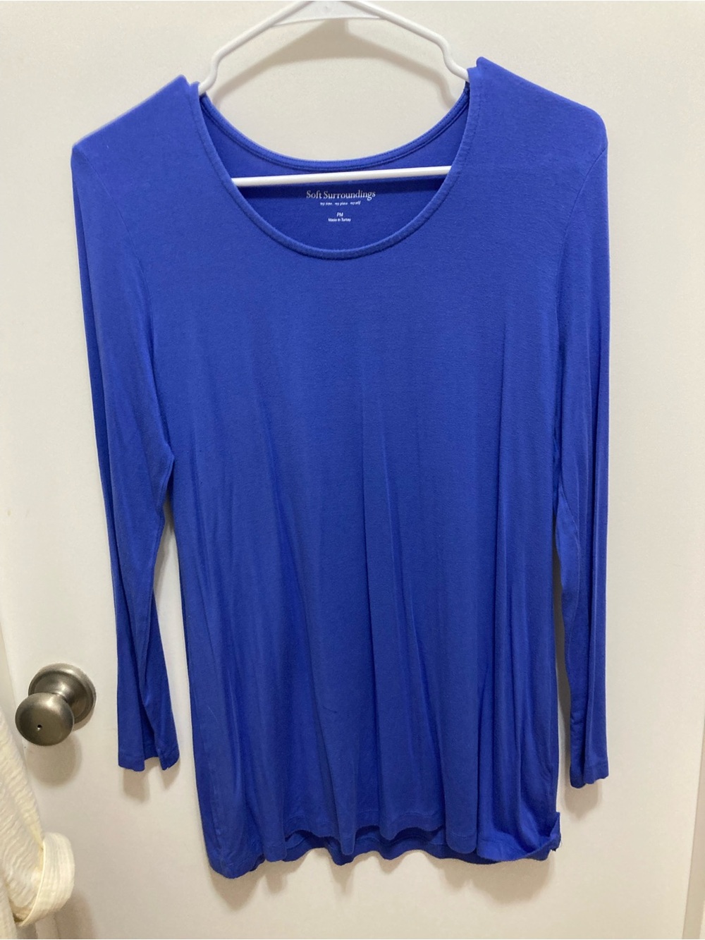 SoftSurroundings purple tunic style top, size petite medium - Picture 1 of 3